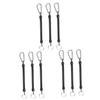 Kisangel 9pcs Retractable Plastic Elastic Ropes Keychains Security Tools Camping Accessories Tent Ropes view 1