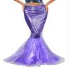 iiniim Mermaid Costume for Women Sequins Mermaid Tail Maxi Skirt Princess Halloween Cosplay Fancy Dress PurpleC Small view 2