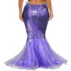 iiniim Mermaid Costume for Women Sequins Mermaid Tail Maxi Skirt Princess Halloween Cosplay Fancy Dress PurpleC Small view 3