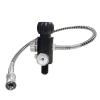 Pautaca 5/8-18UNF Thread 4500psi Black Paintball Fill Stations Adapter Valve Charging Valve PCP Air-Gun Tank Charging Valve Dual Gauge Valve (Non Regulated) with 20 Inches High Pressure Hose view 1