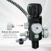 Pautaca 5/8-18UNF Thread 4500psi Black Paintball Fill Stations Adapter Valve Charging Valve PCP Air-Gun Tank Charging Valve Dual Gauge Valve (Non Regulated) with 20 Inches High Pressure Hose view 2