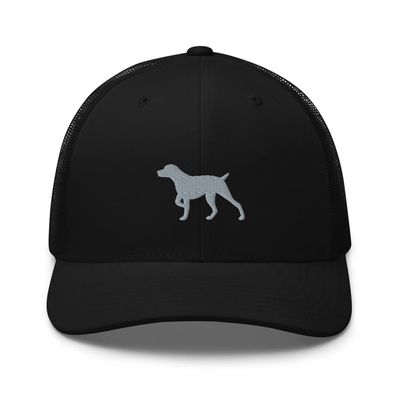 German Pointer Trucker hat, Embroidered Unisex hat, German Pointer Gifts, Classic Design. Black