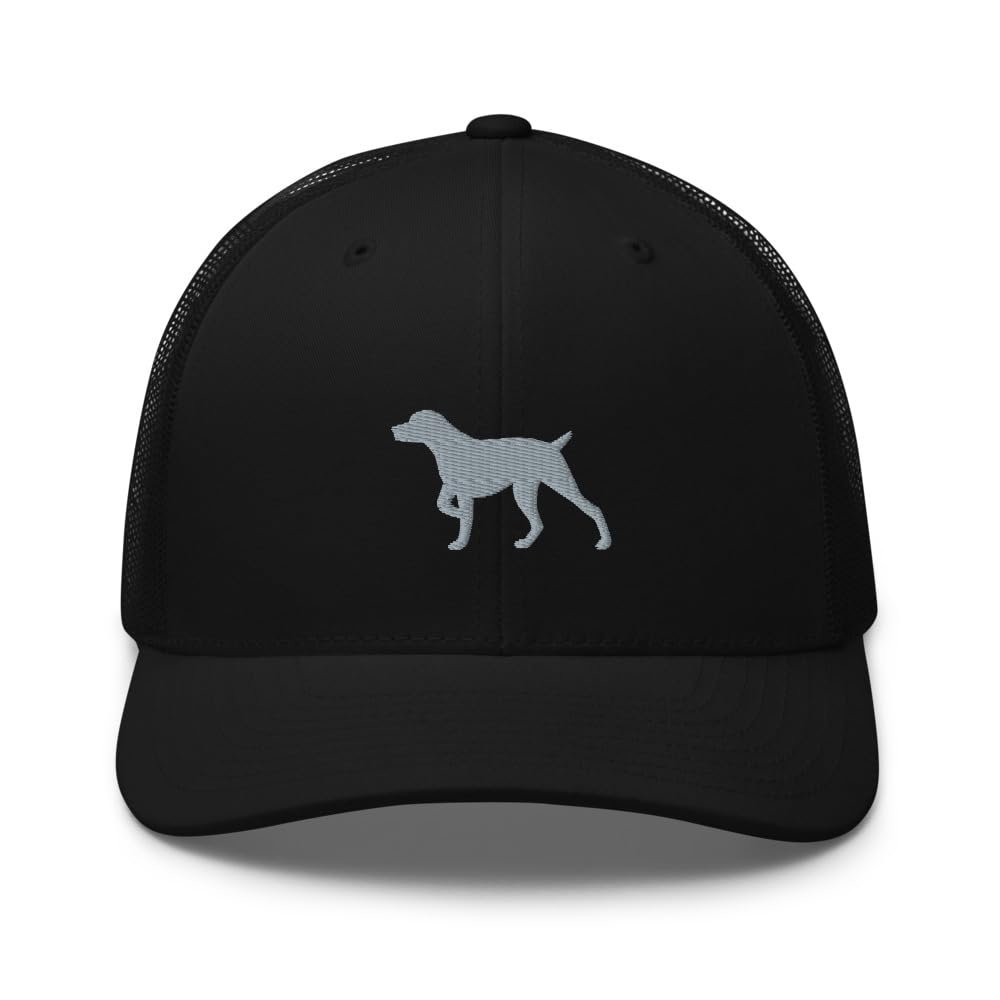 German Pointer Trucker hat, Embroidered Unisex hat, German Pointer Gifts, Classic Design. Black