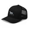 German Pointer Trucker hat, Embroidered Unisex hat, German Pointer Gifts, Classic Design. Black view 4