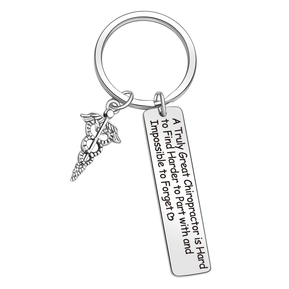 ORZOESD Chiropractor Gift Chiropractic Jewelry Spine Specialist Keychain Chiropractic Student Gift Massage Therapist Jewelry Chiropractor Occupation Gift Chiropractic School Jewelry