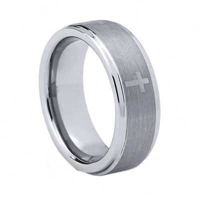 8 mm Tungsten Rings for Men Women Wedding Band Jewelry Promise Finger Ring Comfort Fit Engraved