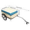 Bike Trailer Foldable Bicycle Trailer with Detached Cover Aluminum Anti-Rust Steel Frame and Universal Trailer Hitch Bike Cargo Trailer for Moving Houses, Camping and Shopping view 2