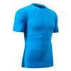 Men's Short Sleeve UPF 50+ Baselayer Skins Performance Fit Compression Rash Guard Logo Blue L view 4