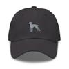 Vizsla hat, Embroidered Unisex Baseball hat, Vizsla Gifts, Vizsla Dog mom dad hat, Gray Embroidery. view 1