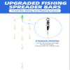 BLUEWING 18" Upgraded Fishing Spreader Bar Starboard Walker Offshore Trolling Spreader Bar with 6" Bulb Squids and 316 Stainless Steel Rod for Wahoo Tuna Marlin Mahi Mahi, Luminous view 2
