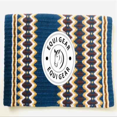 EQUIGEAR Horse Western Show Saddle pad/New Zealand Wool Western Saddle Blanket Top Wool Saddle pad Size 34" L x 36" W (Customization Available) z42