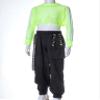 Moggemol Girls Dance Outfits Cropped Hoodie Tank Tops Jogger Pants Set Hip Hop Jazz Street Dancing Clothes C#Fluorescent04 16 Years view 4