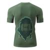 Men's Short Sleeve UPF 50+ Baselayer Skins Performance Fit Compression Rash Guard Logo Green L view 2