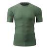Men's Short Sleeve UPF 50+ Baselayer Skins Performance Fit Compression Rash Guard Logo Green L view 3
