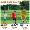 Jenaai 6 Pcs Soccer Ball Bulk with Pump, Official Size 3 4 5 Outside Sport Soccer Ball Machine Stitched for Game Training Practice(Stylish,Size 3) view 4