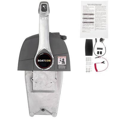 BOATCON Single Lever Binnacle Remote Control Box 5006186 Top Mount For Johnson Evinrude OMC BRP Outboard Engine With Key Switch Push To Open