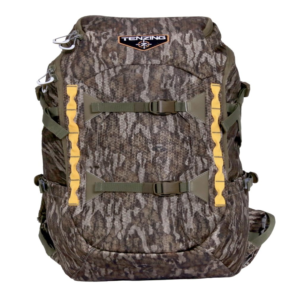 TENZING 2300 Whitetail Day Pack, Mossy Oak Bottomlands | Rugged Durable Camo Hunting Backpack with 4 Compartments & 13 Organizational Pockets, Hydration Bladder Compatible