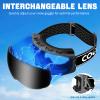 COOLOO Snow/Ski Goggles, Snowboard Goggles for Men Women Youth -OTG, Magnetic Lens Frameless Anti Fog 100% UV Protection view 2