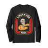 Halloween Scream For Pizza Skull Pizza Slicer Spooky Tee, Ho Long Sleeve T-Shirt view 1