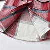 Menge Flannel Plaid Lapel Button Down Shacket Jackets for Kids Toddler Long Sleeve Shirts Baby Boys Girls Coat Outerwear view 4