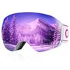 COOLOO Snow/Ski Goggles, Snowboard Goggles for Men Women Youth -OTG, Magnetic Lens Frameless Anti Fog 100% UV Protection view 1