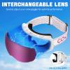 COOLOO Snow/Ski Goggles, Snowboard Goggles for Men Women Youth -OTG, Magnetic Lens Frameless Anti Fog 100% UV Protection view 2