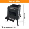 Upgraded Small Camp Wood Stove with Carrying Case, 13.8inch Black Woodstove Portable Camping Stove, Durable Iron Wood Burning Stoves for Outdoor, Fishing, Backpacking and Cooking view 3