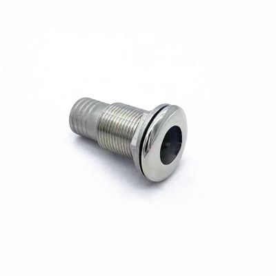 316 Stainless Steel Thru Hull Fitting Outlet Drain for 3/4" or 1" Hose Pipe Boat Accessories (Color : 25mm)