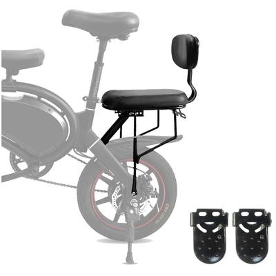 NELOMO Rear Seat Cushion Footrest Set Children Saddle Seat Foot Pedals Set Child Back Seats Compatible with F Wheel DYU Electric Bike