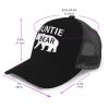 OCALL Auntie Bear Mesh Hat Adjustable Curved Brim Baseball Cap Unisex Black view 2