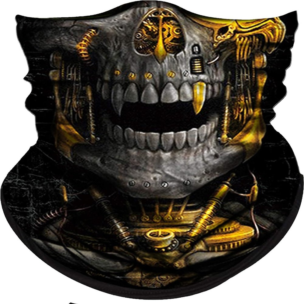 DHSOU Skull Face Scarf Seamless Neck Gaiter Bandana Skeleton Riding Biker Fishing Cycling Sports Festival Headbands Balaclava