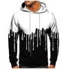 Ymosrh Men's Graphic Print Long Sleeve Drawstring Hoodie Pullover Sweatshirt with Sueter para Hombres Fleece Hoodie (3XL, White) view 1