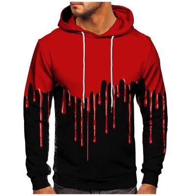 Ymosrh Hoodies for Men, Graphic Print Long Sleeve Drawstring Hoodie Pullover Sweatshirt with Grey Men Sweatshirts Hoodies Trending Young Men's Sudaderas Hombre Black Hoodie Sweaters (4XL, Red)