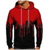 Ymosrh Hoodies for Men, Graphic Print Long Sleeve Drawstring Hoodie Pullover Sweatshirt with Grey Men Sweatshirts Hoodies Trending Young Men's Sudaderas Hombre Black Hoodie Sweaters (4XL, Red) view 1