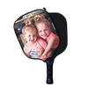 Custom Pickleballs Paddle Cover Personalized Racquet Cover Sleeve Add Your Image Photo Logo Fits Most Rackets Orange view 2