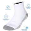 SoxDaddy Men's Cotton Socks-Light-Cushion Moisture Wicking Low Cut Workwear Full Cushion Ankle Socks(US 10-13,White2) view 2