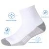 SoxDaddy Men's Cotton Socks-Light-Cushion Moisture Wicking Low Cut Workwear Full Cushion Ankle Socks(US 10-13,White2) view 3
