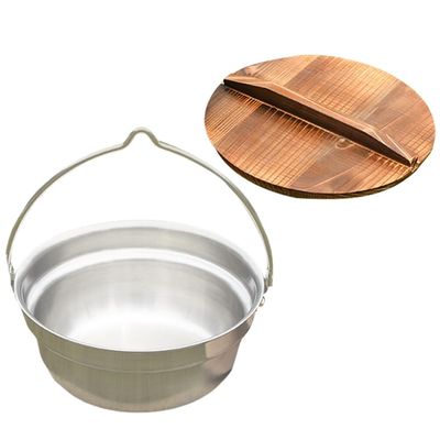 Sosoport 1set Stainless Steel Camping Cooking Pot Multi-use Outdoor Cookware for Soup Ramen and Rice Lightweight Easy to Clean Design for Hiking and Picnics
