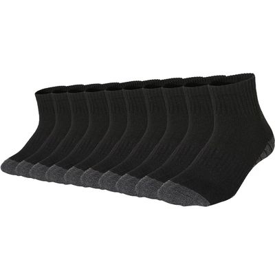 SoxDaddy Men's Cotton Performance Duty Work Socks,Athletic Low Cut Anti Sweat Blisters Cushion Socks(US 13-15,Black3)