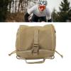 Helmet Bag Pack, Camping Helmet Bag, Canvas Scratch Prevention Adjustable Helmet Storage Bag for Hard Hats Helmet, Military Carrying Pouch for Sports Hunting Shooting (Khaki) view 3