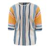 Mens Sweater, Men's Summer Round Neck Medium Sleeved Sweater Striped Knit Men Chunky Sweater Big and Tall Pullover Sweaters for Zip Knitted Sweaters Fashion Sweatshirts Sweaters (L, White) view 4