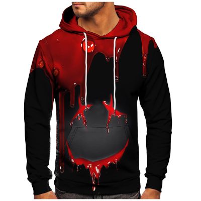 Black Gym Hoodies Mens Graphic Print Long Sleeve Drawstring Pullover Sweatshirt - Big And Tall (5XL, Multicolor)