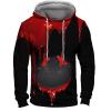 Black Gym Hoodies Mens Graphic Print Long Sleeve Drawstring Pullover Sweatshirt - Big And Tall (5XL, Multicolor) view 3