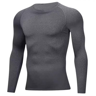 compression shirt Men's long sleeved tight fitting shirt, basic sports shirt, training running bottom fitness top(A3,4X-Large)