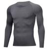 compression shirt Men's long sleeved tight fitting shirt, basic sports shirt, training running bottom fitness top(A3,4X-Large) view 1