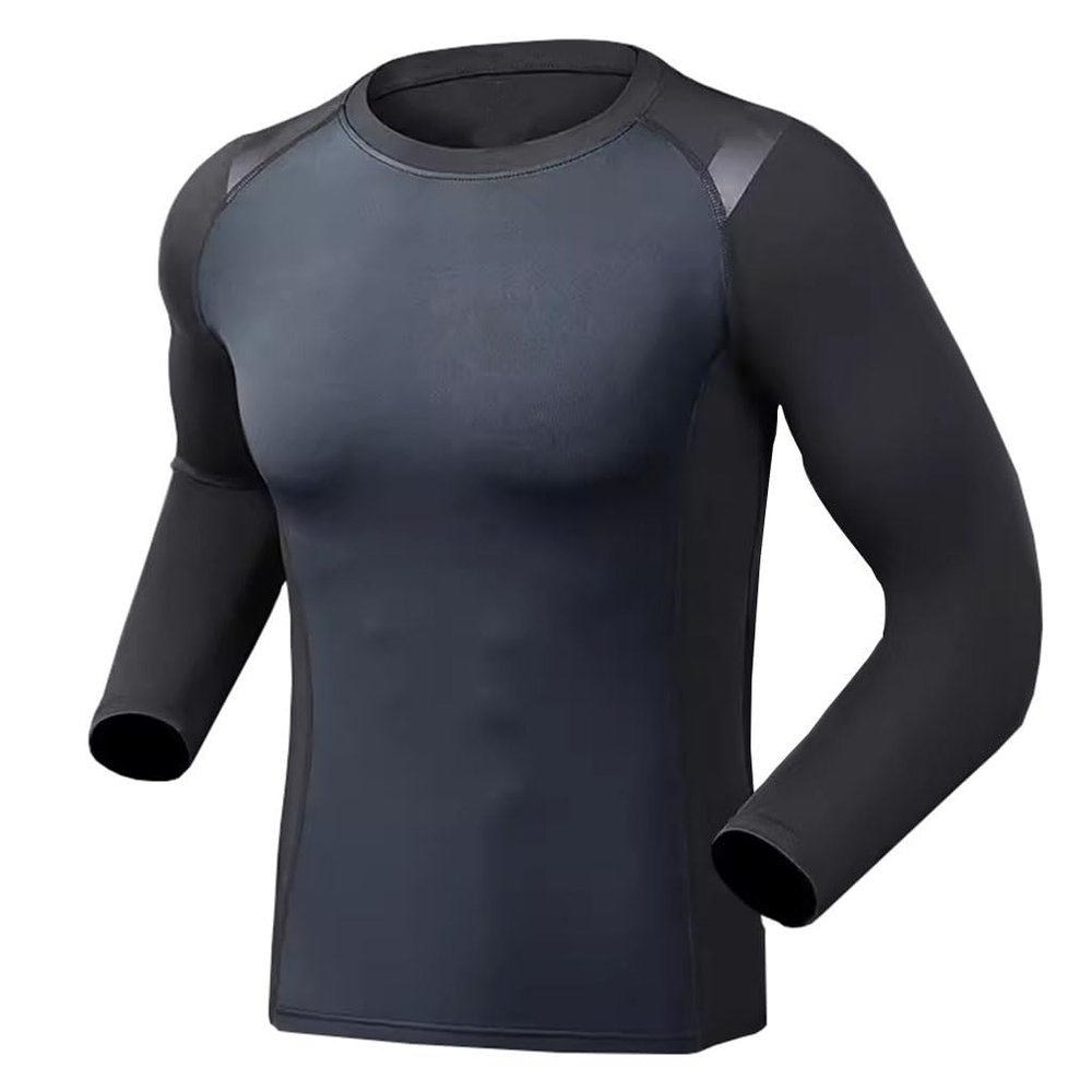compression shirt Tight fitting shirt men's short sleeved, training T-shirt, sports baseline T-shirt top, running base shirt(A4,Small)