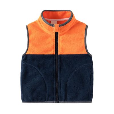 Baby Warm Cotton Vest Cute Sleeveless Lightweight Zipper aistcoat Buckle Coat Outerwear (Orange, 18-24 Months)