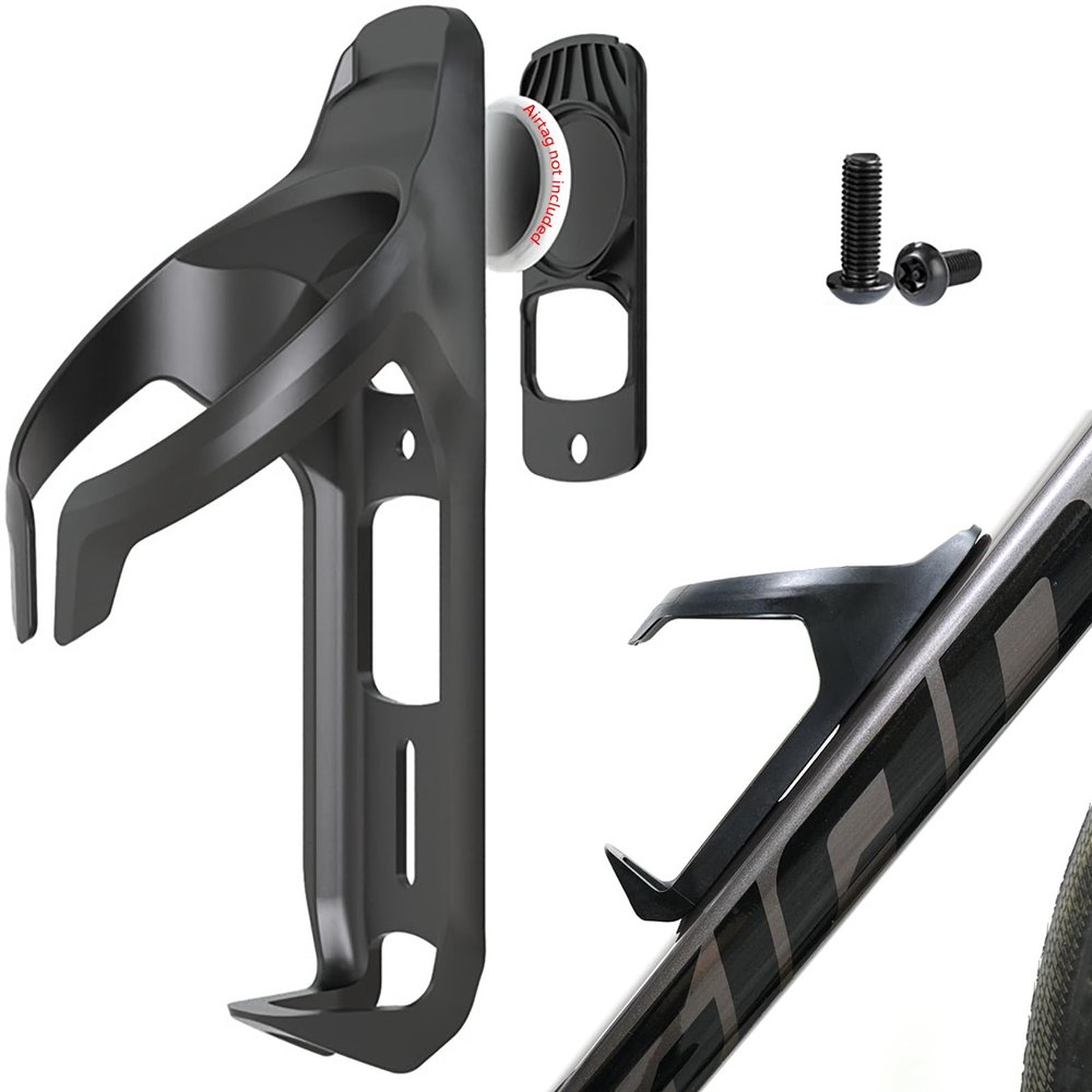 Compatible with Airtag Hidden on Bike Water Bottle Holder, MTB Road Bike GPS Anti-Theft, Waterproof for Airtag Holder, Bicycle Water Bottle Cage, Stealth Conceal Durable Plastic Drink Cup Bracket