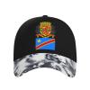 Congo Flag Emblem Hat Adjustable Baseball Cap for Men Women Dad Hat Black view 4