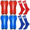 Chuarry 2 Set Soccer Shin Guards for Girls with Socks Toddler Shin Pads Football Kids Sport Protection Lightweight Gear Leg Protection for 3-15 Girls Boys Children Teens(S,Blue, Red) view 1